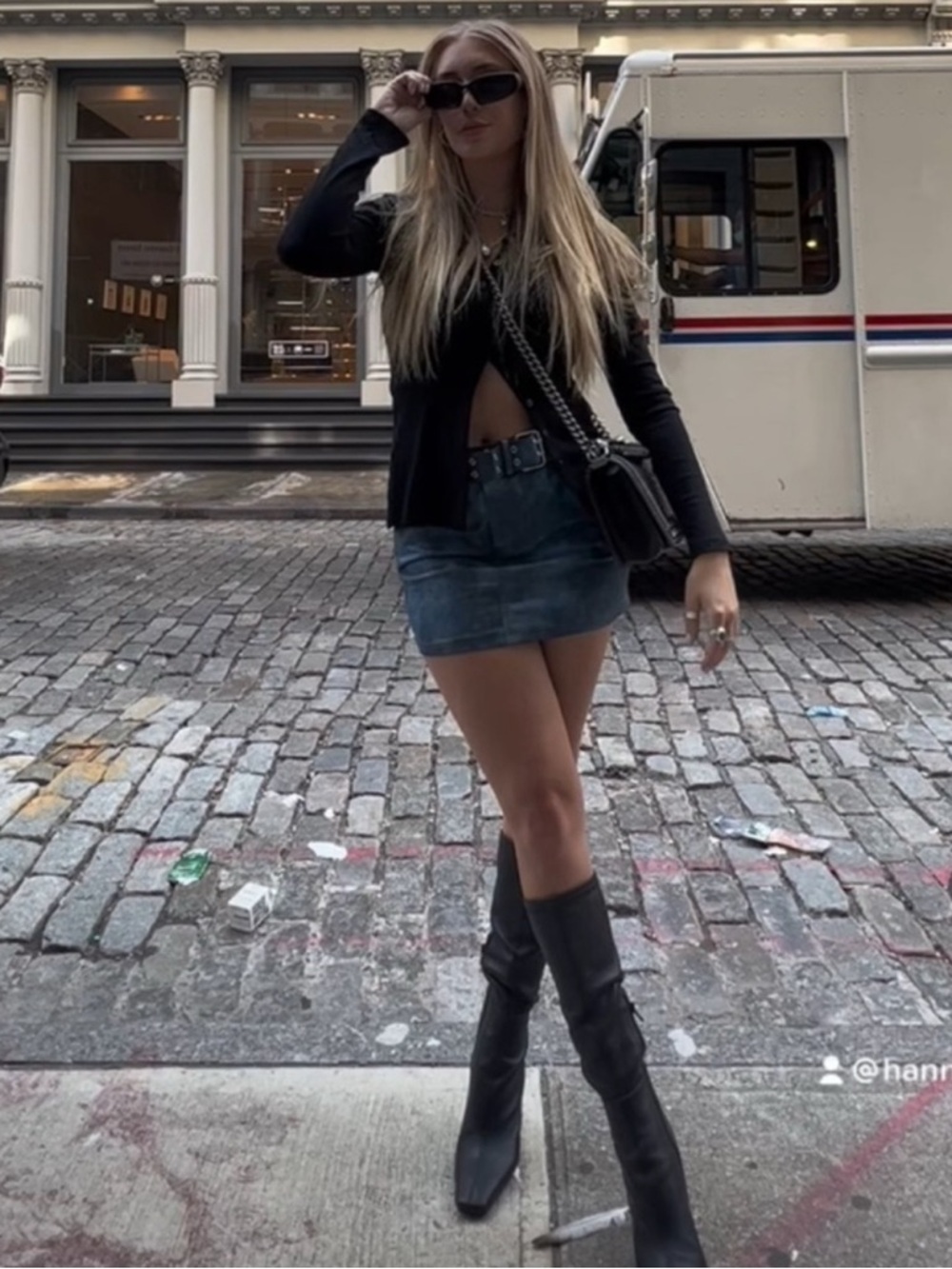 REVOLVE  Mini Skirt with Grommet Belt